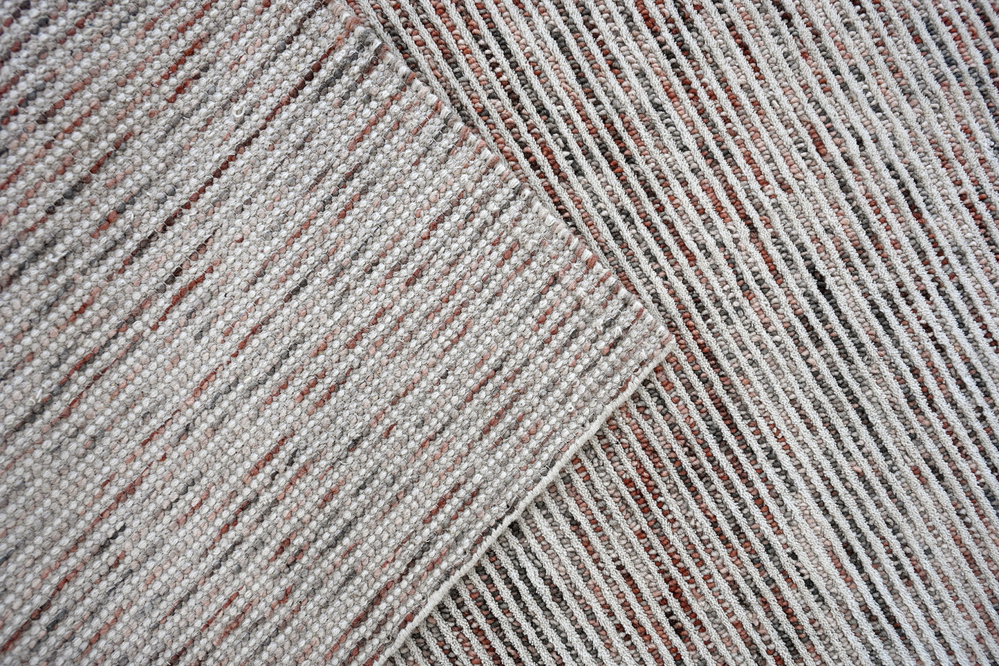 Jax Modern Ivory/Grey/Rust Striped Medium Pile Rug