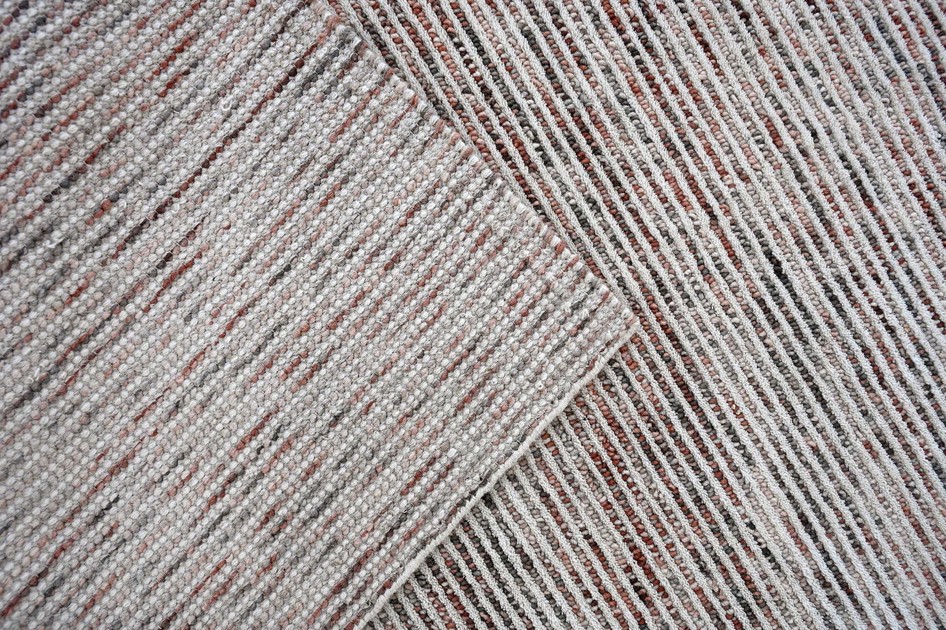 Jax Modern Ivory/Grey/Rust Striped Medium Pile Rug