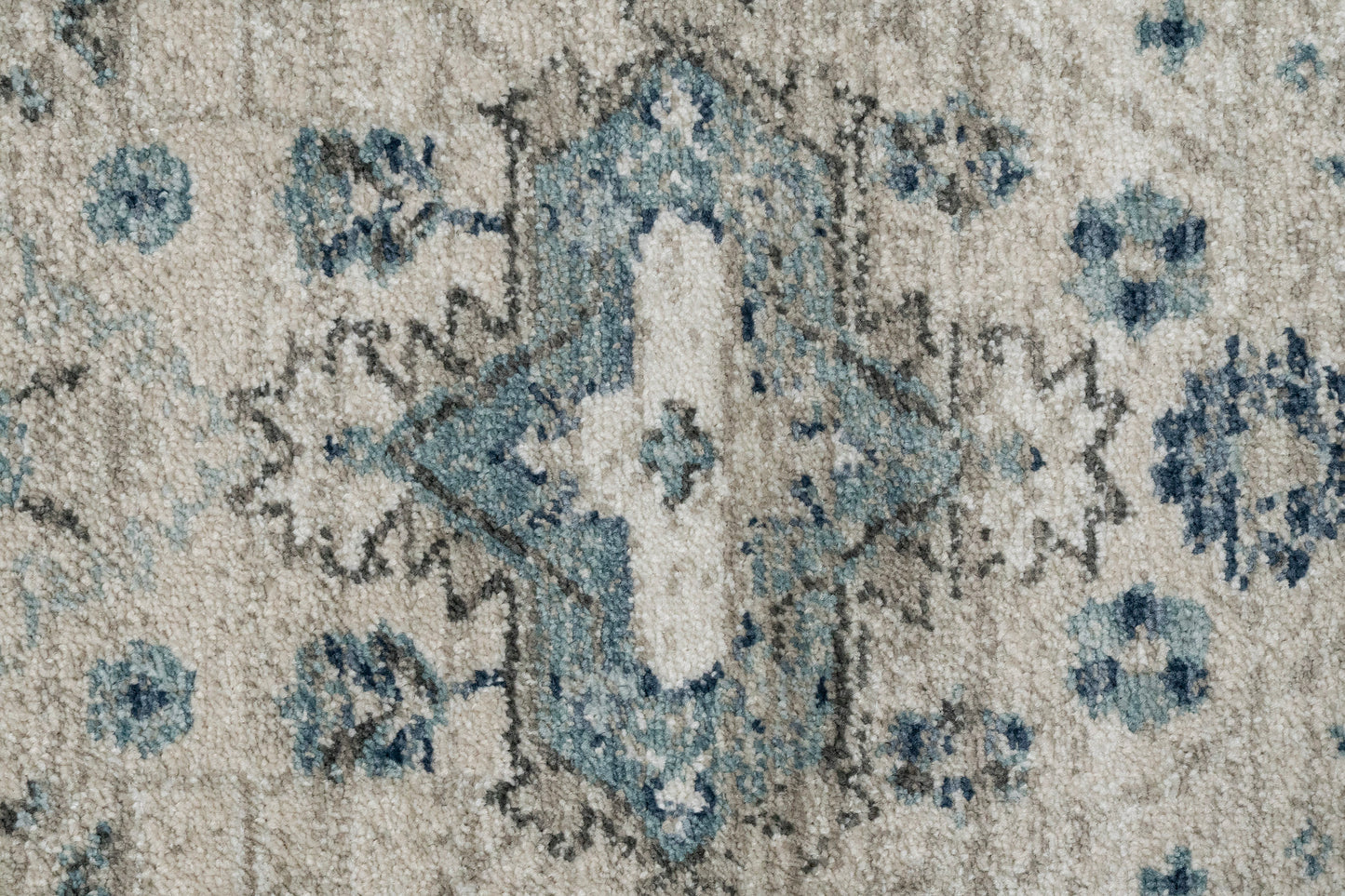 Juno Transitional Beige Distressed Medium Pile Rug