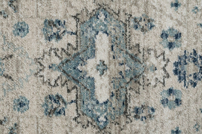 Juno Transitional Beige Distressed Medium Pile Rug