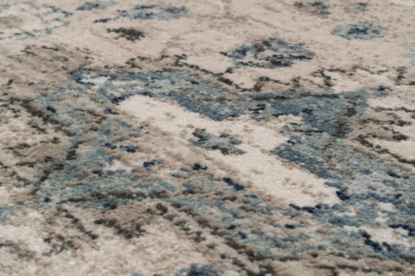 Juno Transitional Beige Distressed Medium Pile Rug