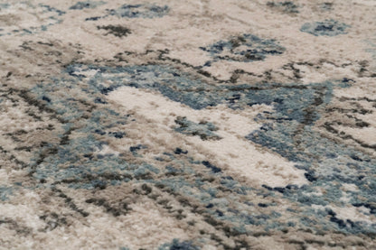 Juno Transitional Beige Distressed Medium Pile Rug