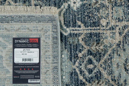 Juno Transitional Blue Distressed Medium Pile Rug