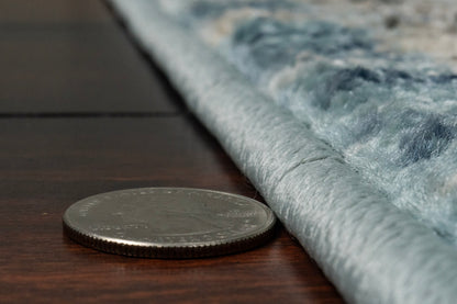 Juno Transitional Light Blue/Cream Distressed Medium Pile Rug