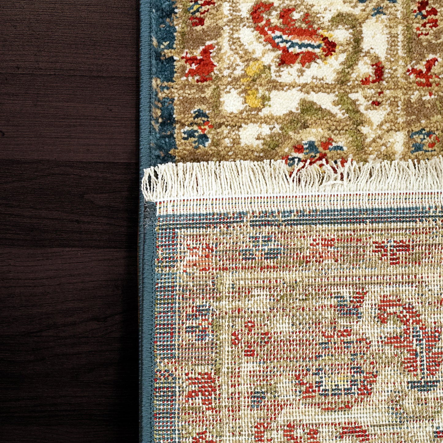 Juno Transitional Navy/Red Floral Medium Pile Rug