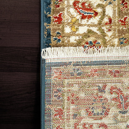 Juno Transitional Navy/Red Floral Medium Pile Rug