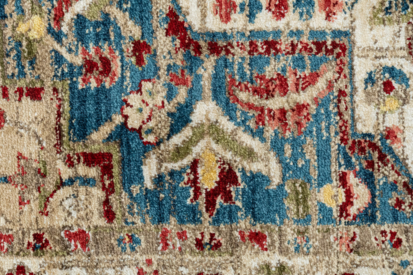 Juno Transitional Navy/Red Floral Medium Pile Rug
