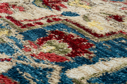 Juno Transitional Navy/Red Floral Medium Pile Rug