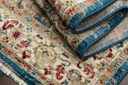 Juno Transitional Navy/Red Floral Medium Pile Rug