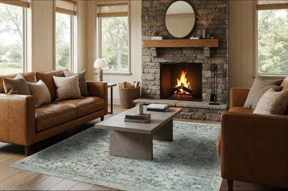 Juno Transitional Cream Floral Medium Pile Rug