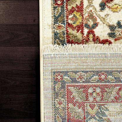 Juno Transitional Ivory/Red Floral Medium Pile Rug