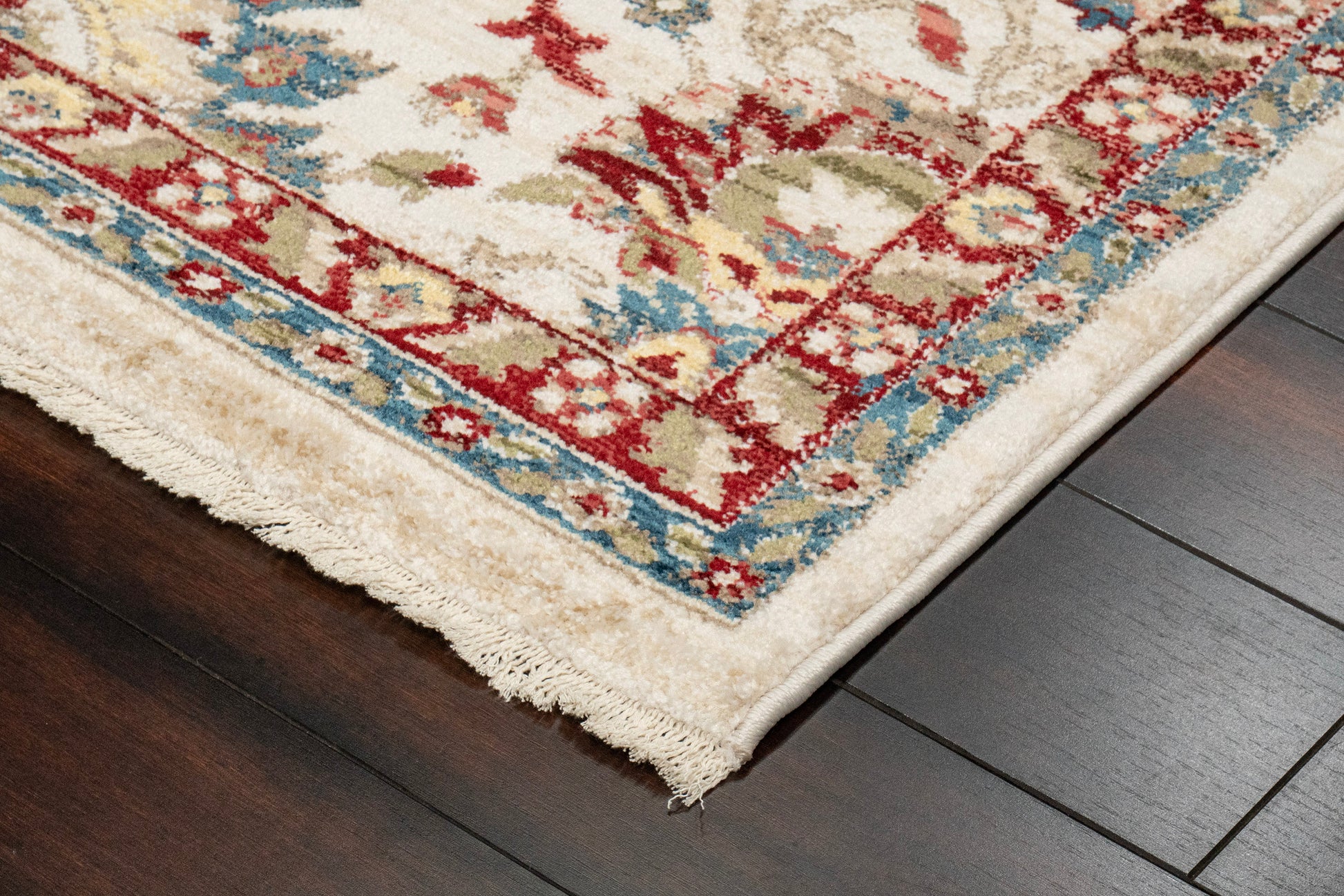 Juno Transitional Ivory/Red Floral Medium Pile Rug