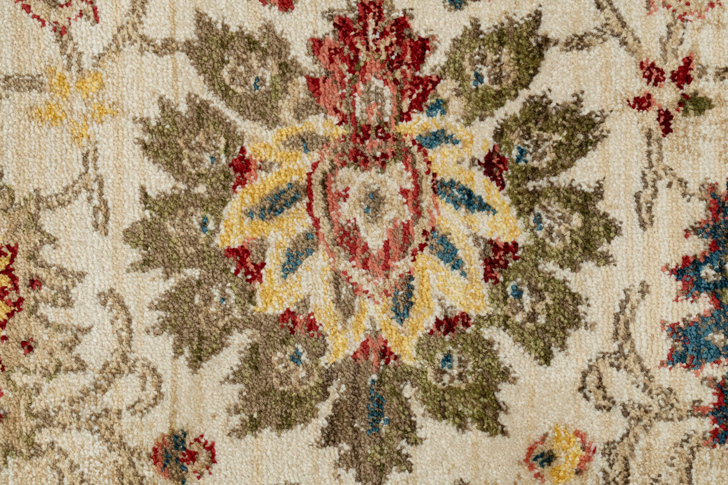 Juno Transitional Ivory/Red Floral Medium Pile Rug