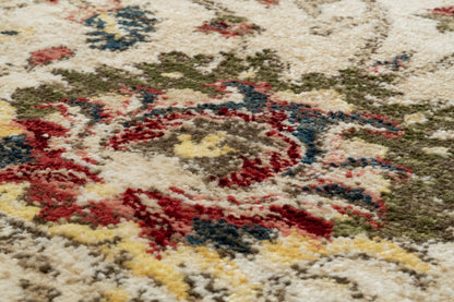Juno Transitional Ivory/Red Floral Medium Pile Rug