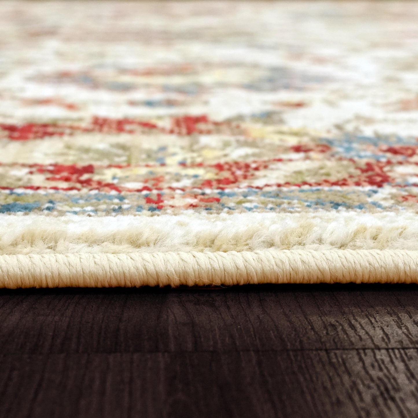 Juno Transitional Ivory/Red Floral Medium Pile Rug