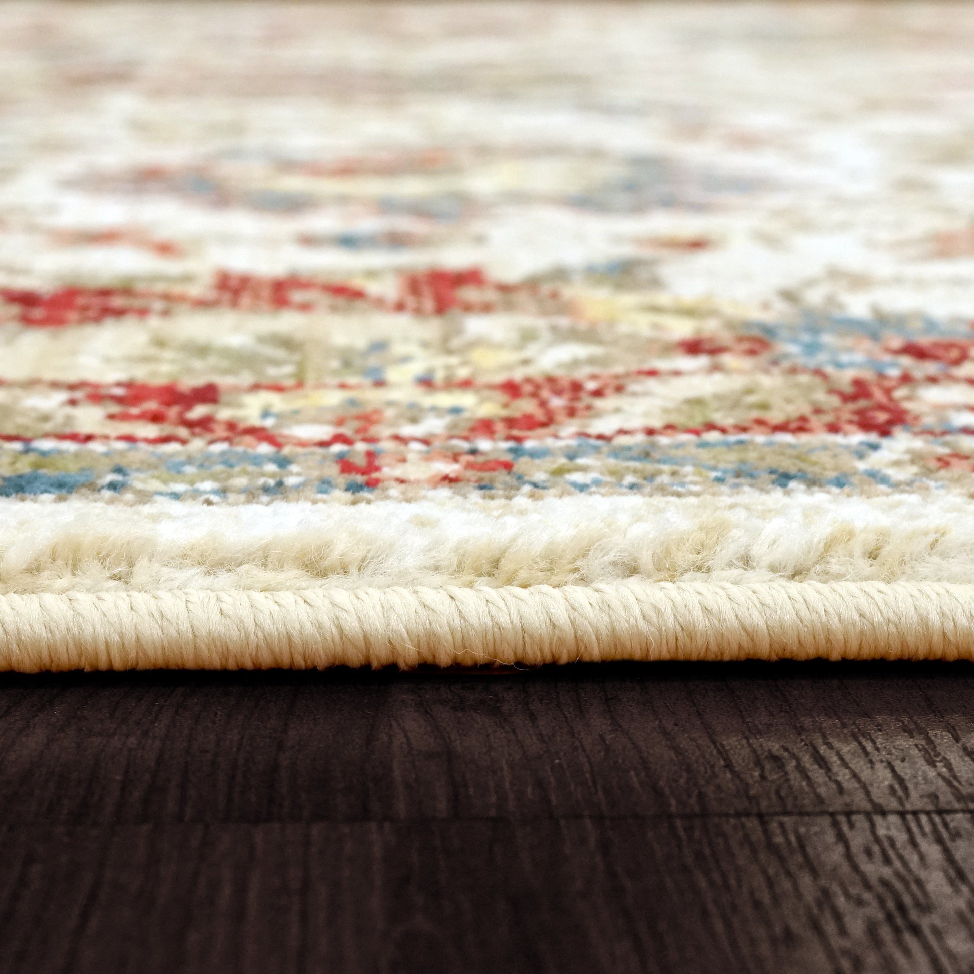 Juno Transitional Ivory/Red Floral Medium Pile Rug