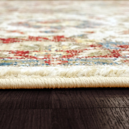 Juno Transitional Ivory/Red Floral Medium Pile Rug