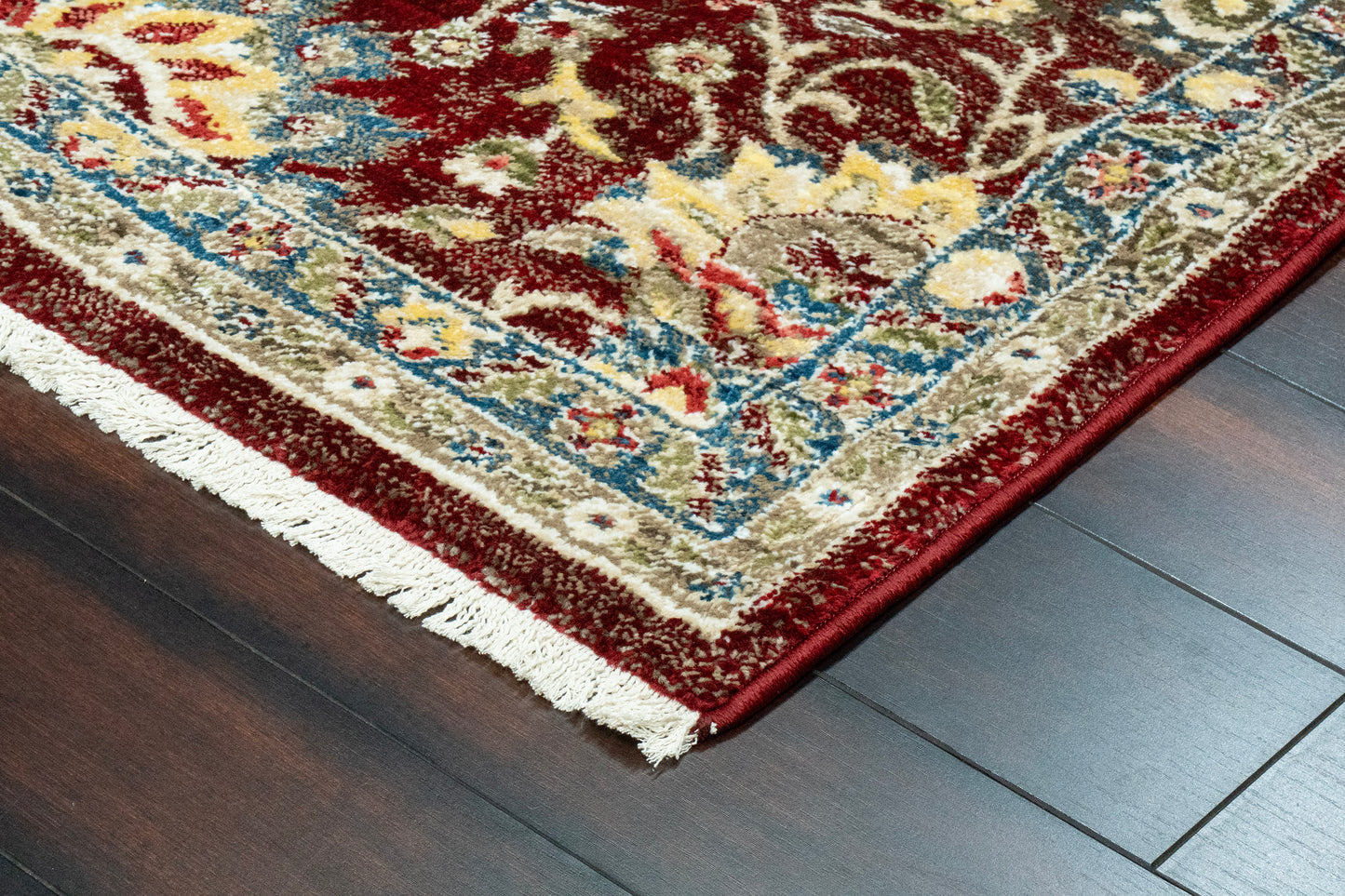 Juno Transitional Red Floral Medium Pile Rug