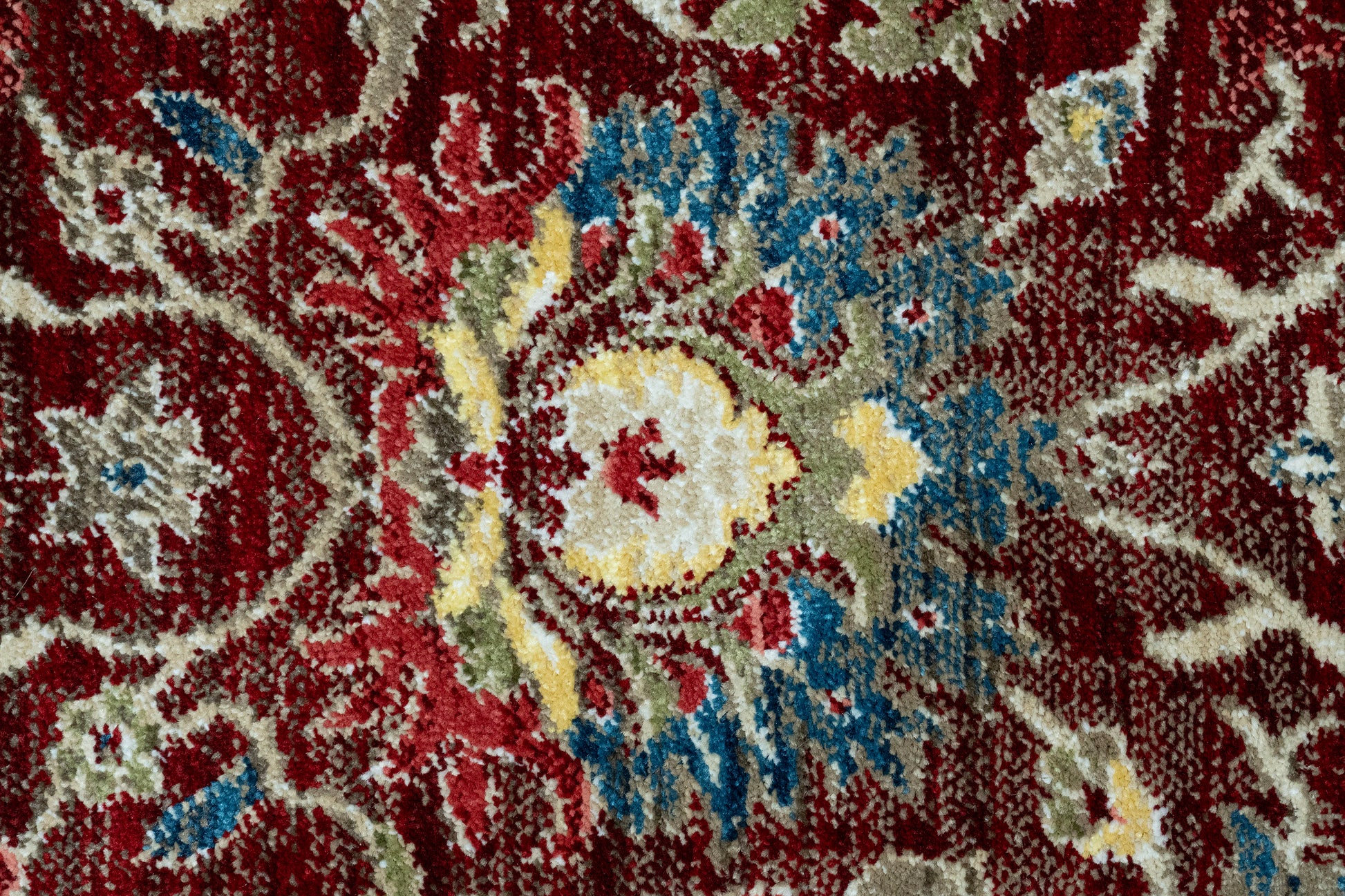 Juno Transitional Red Floral Medium Pile Rug