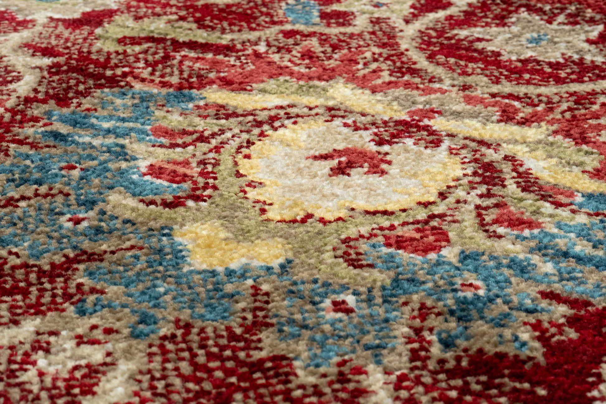 Juno Transitional Red Floral Medium Pile Rug
