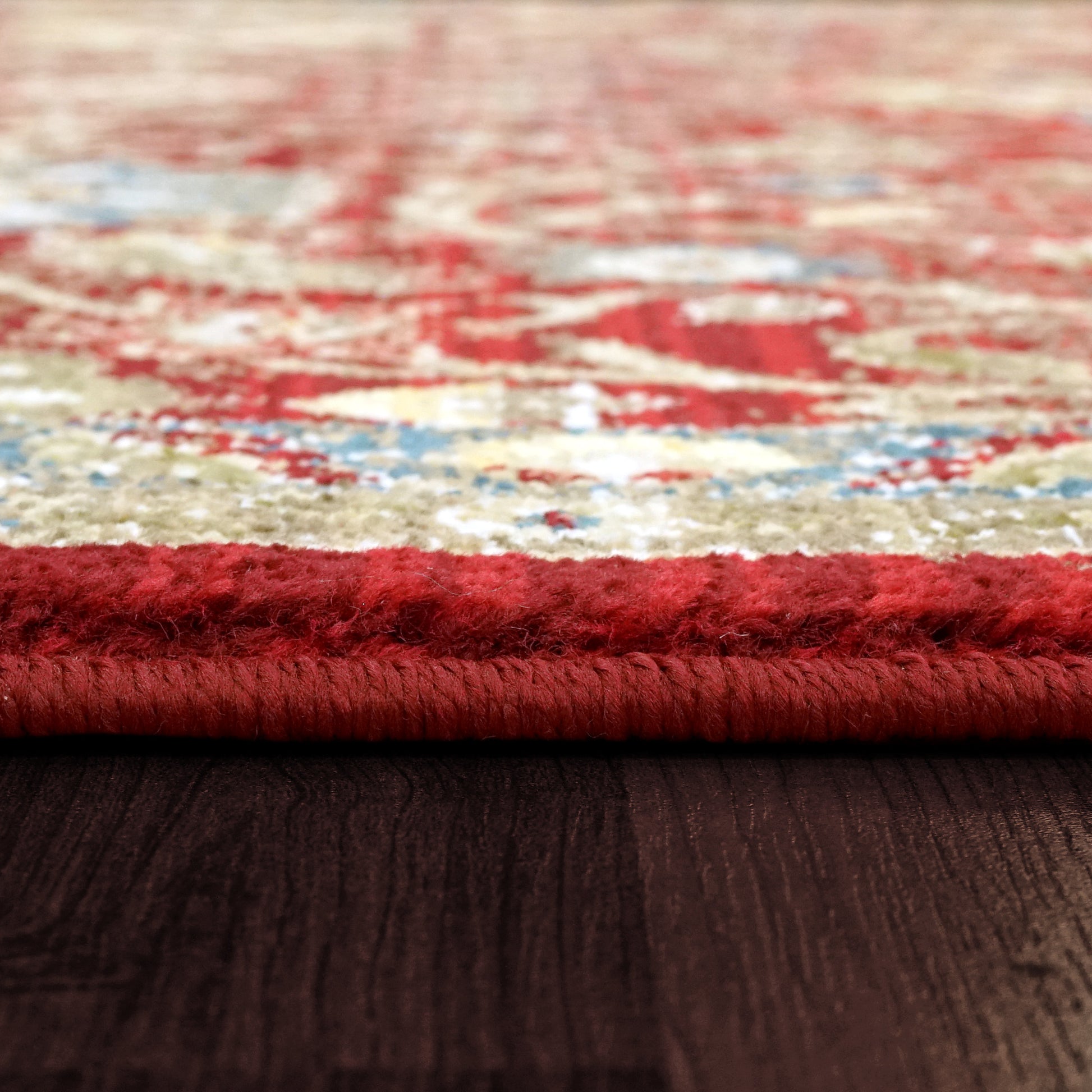 Juno Transitional Red Floral Medium Pile Rug