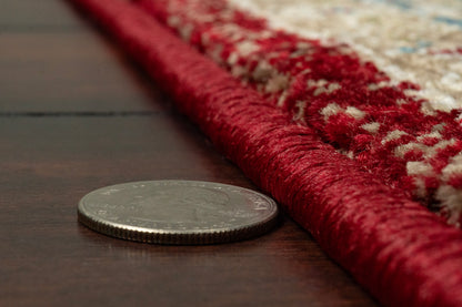 Juno Transitional Red Floral Medium Pile Rug