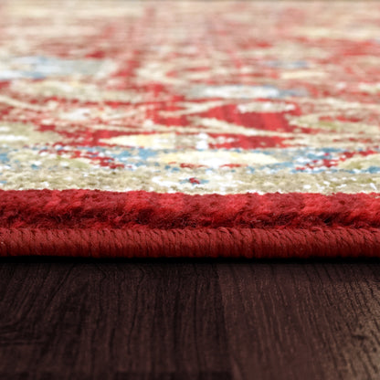 Juno Transitional Red Floral Medium Pile Rug