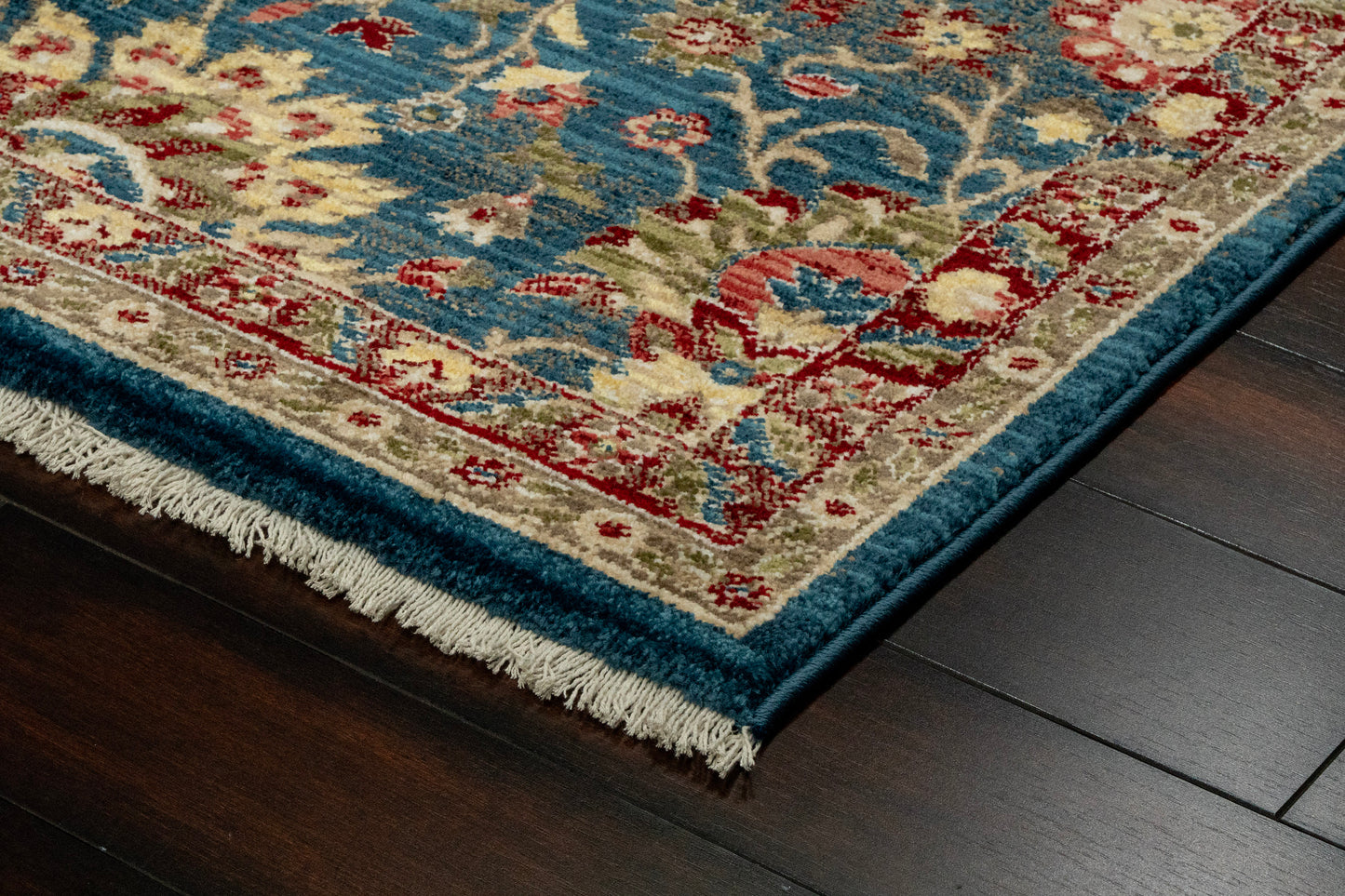 Juno Transitional Navy Floral Medium Pile Rug