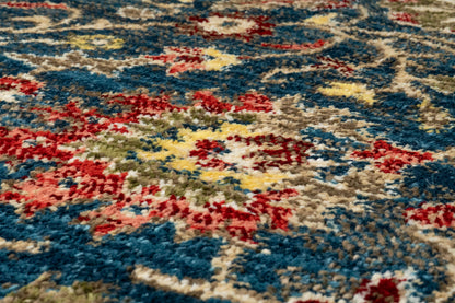Juno Transitional Navy Floral Medium Pile Rug