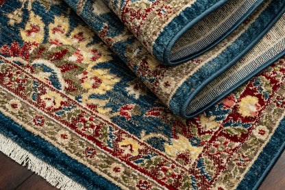Juno Transitional Navy Floral Medium Pile Rug