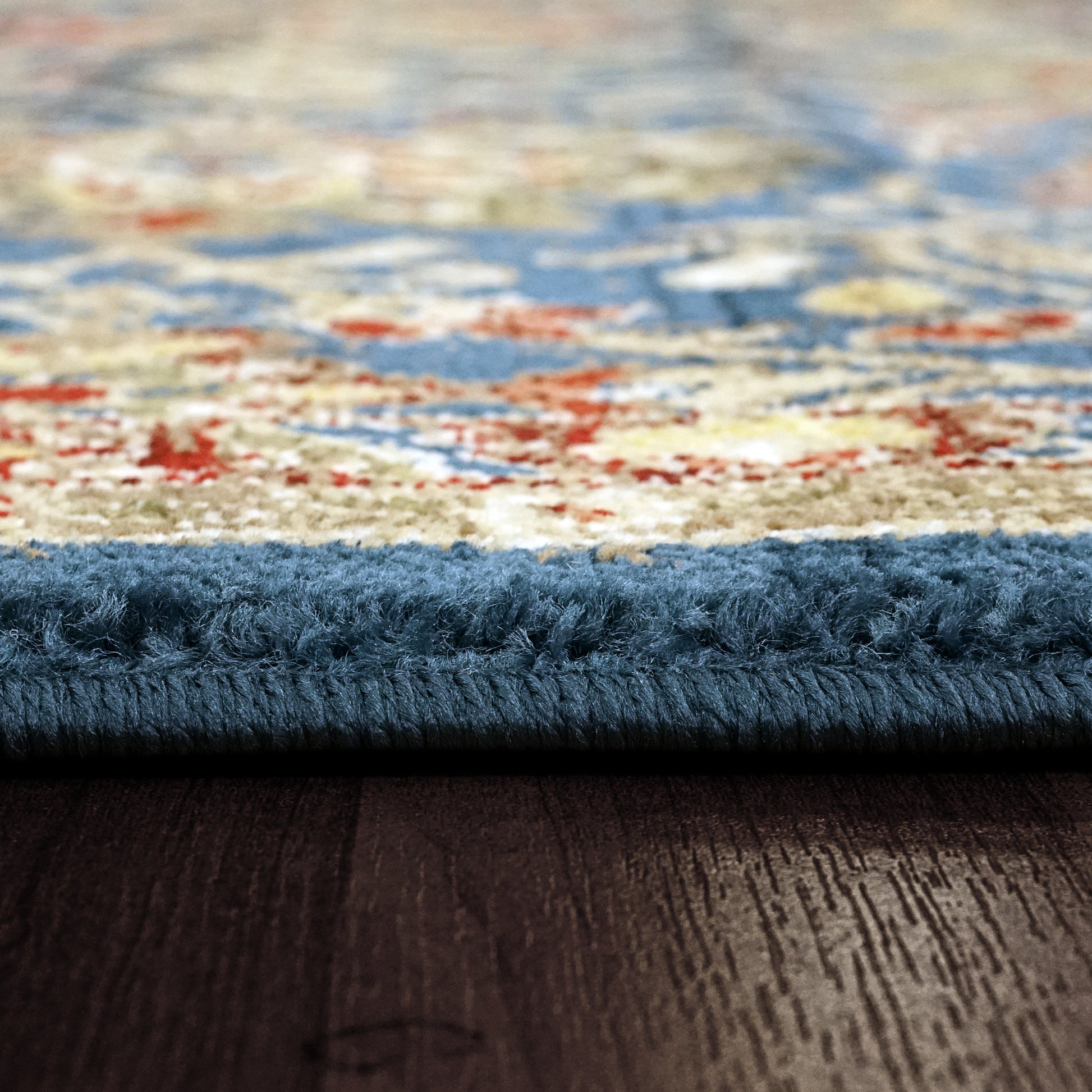 Juno Transitional Navy Floral Medium Pile Rug