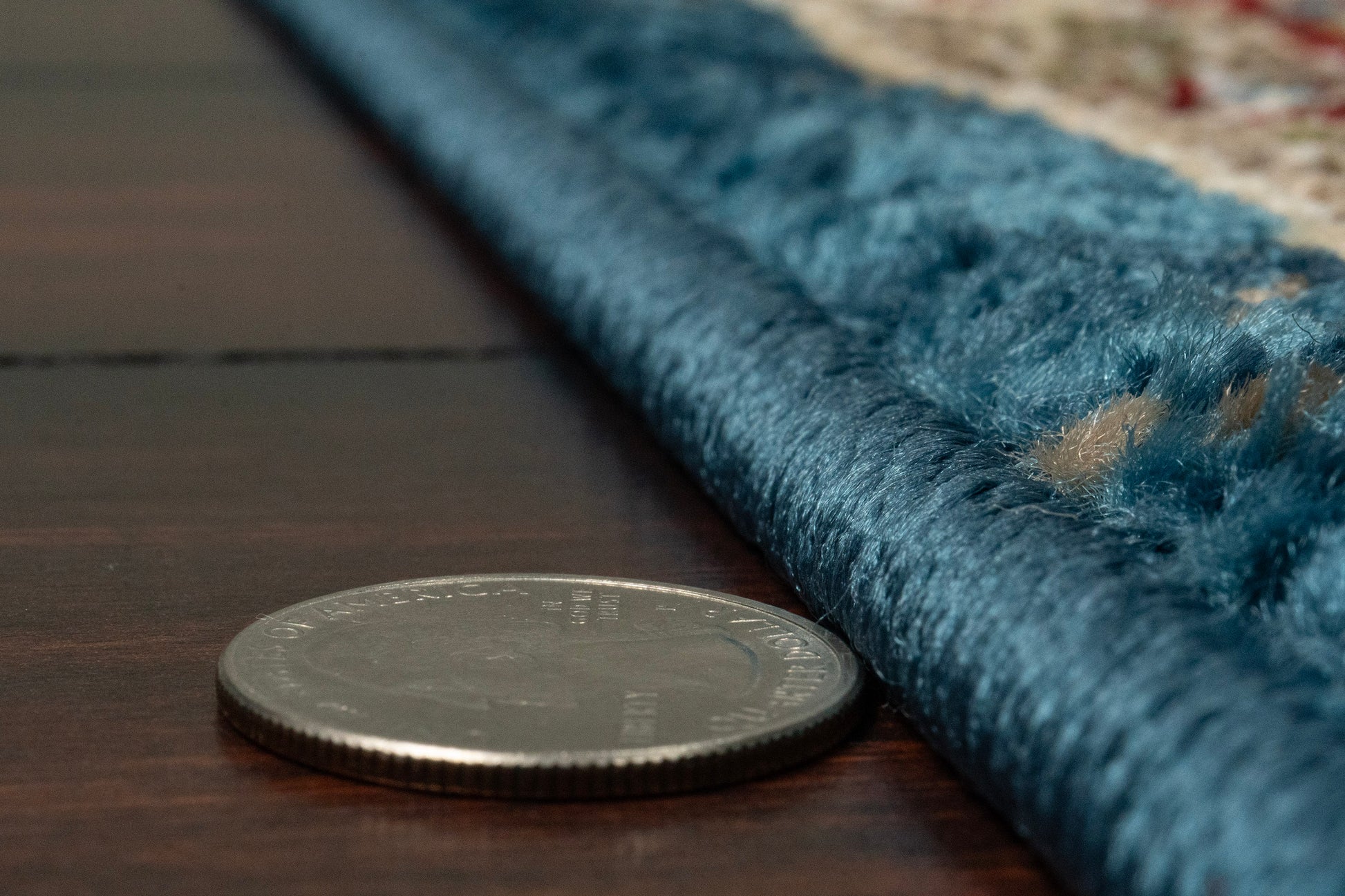 Juno Transitional Navy Floral Medium Pile Rug