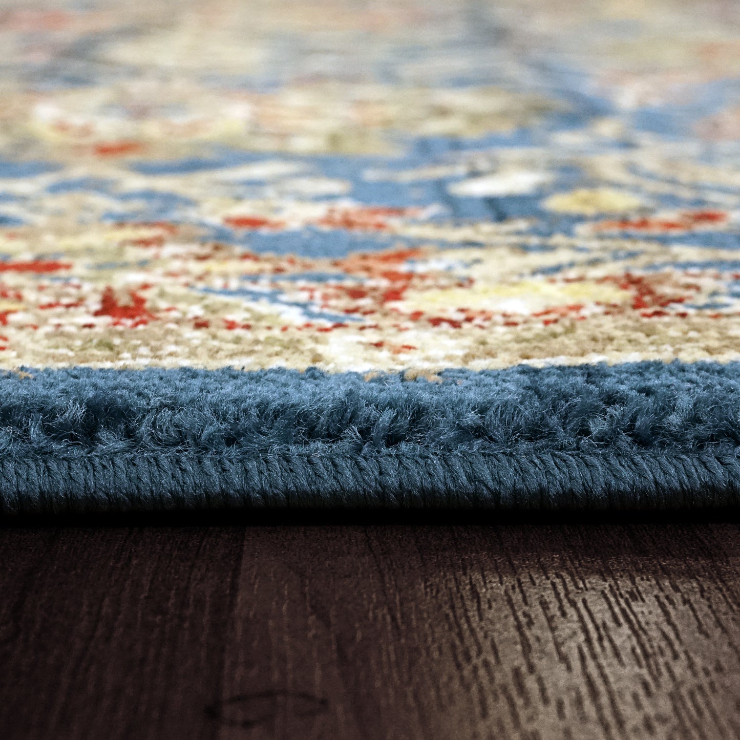 Juno Transitional Navy Floral Medium Pile Rug