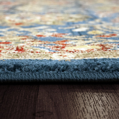 Juno Transitional Navy Floral Medium Pile Rug