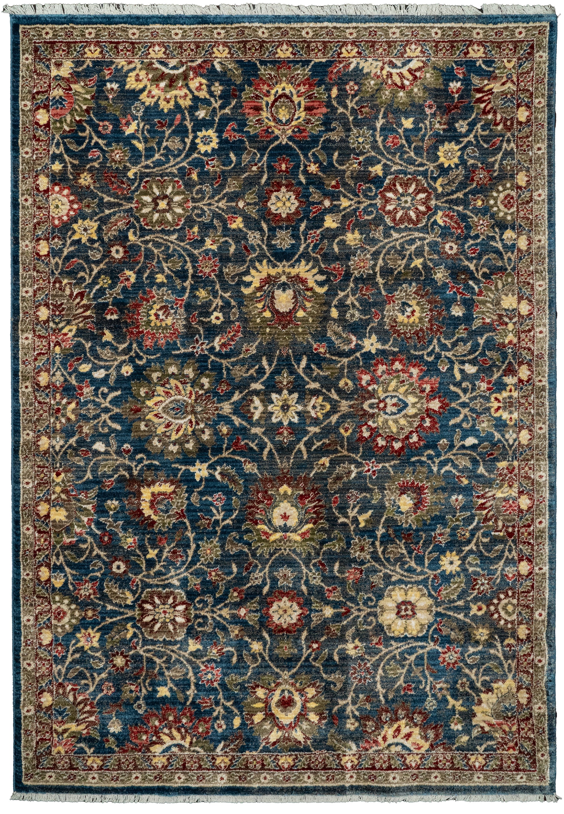 Juno Transitional Navy Floral Medium Pile Rug