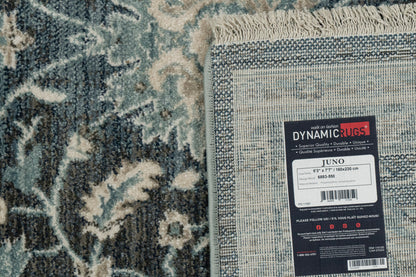 Juno Transitional Blue Floral Medium Pile Rug