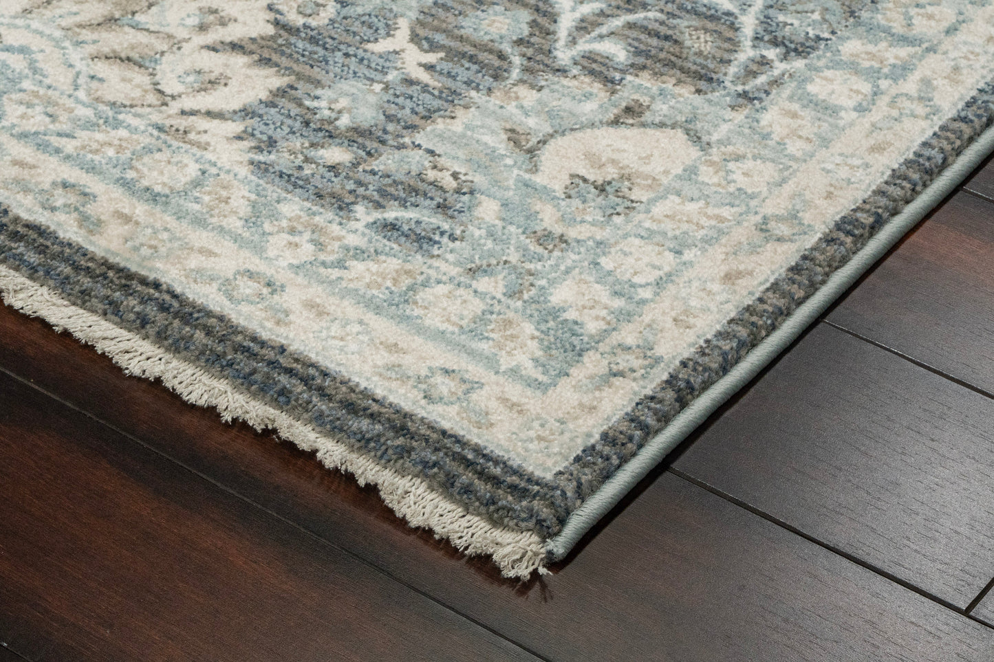 Juno Transitional Blue Floral Medium Pile Rug