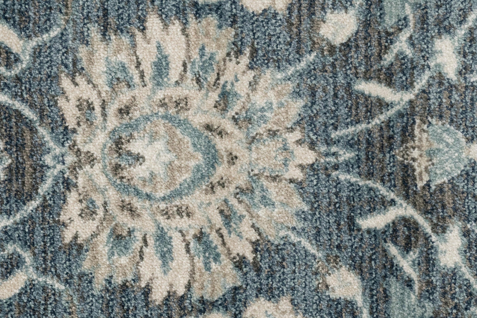Juno Transitional Blue Floral Medium Pile Rug