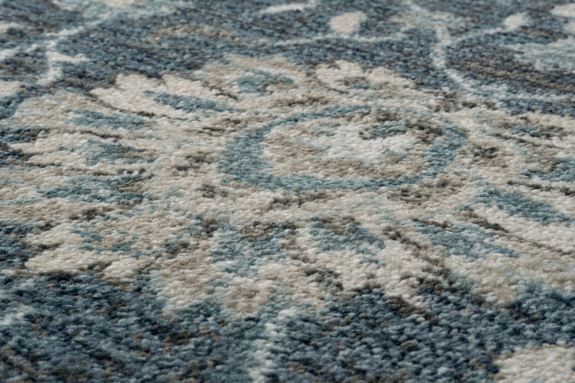 Juno Transitional Blue Floral Medium Pile Rug