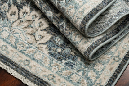 Juno Transitional Blue Floral Medium Pile Rug