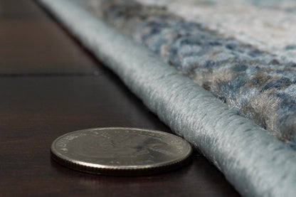 Juno Transitional Blue Floral Medium Pile Rug