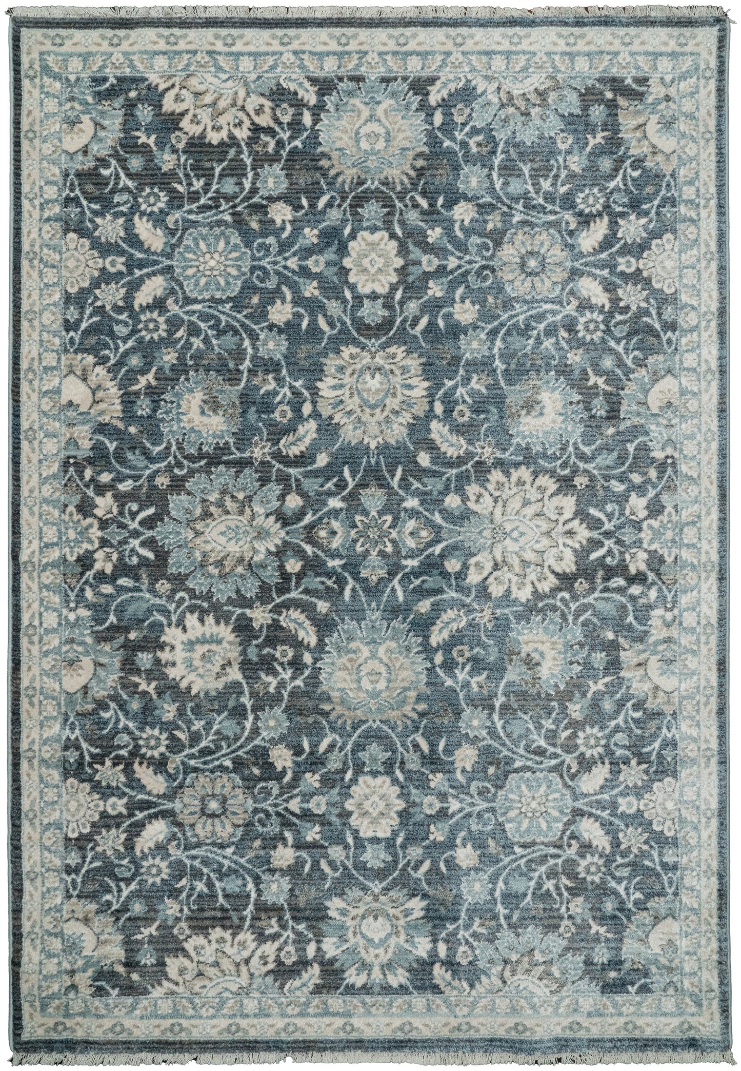 Juno Transitional Blue Floral Medium Pile Rug