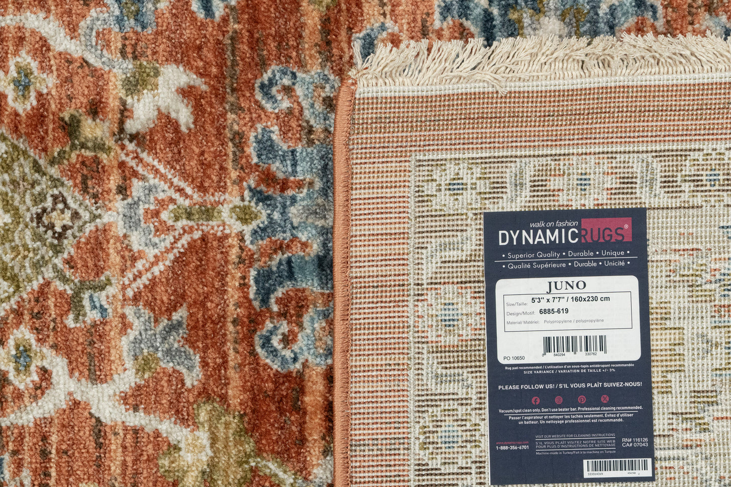 Juno Traditional Rust/Ivory/Multi Oriental Medium Pile Rug