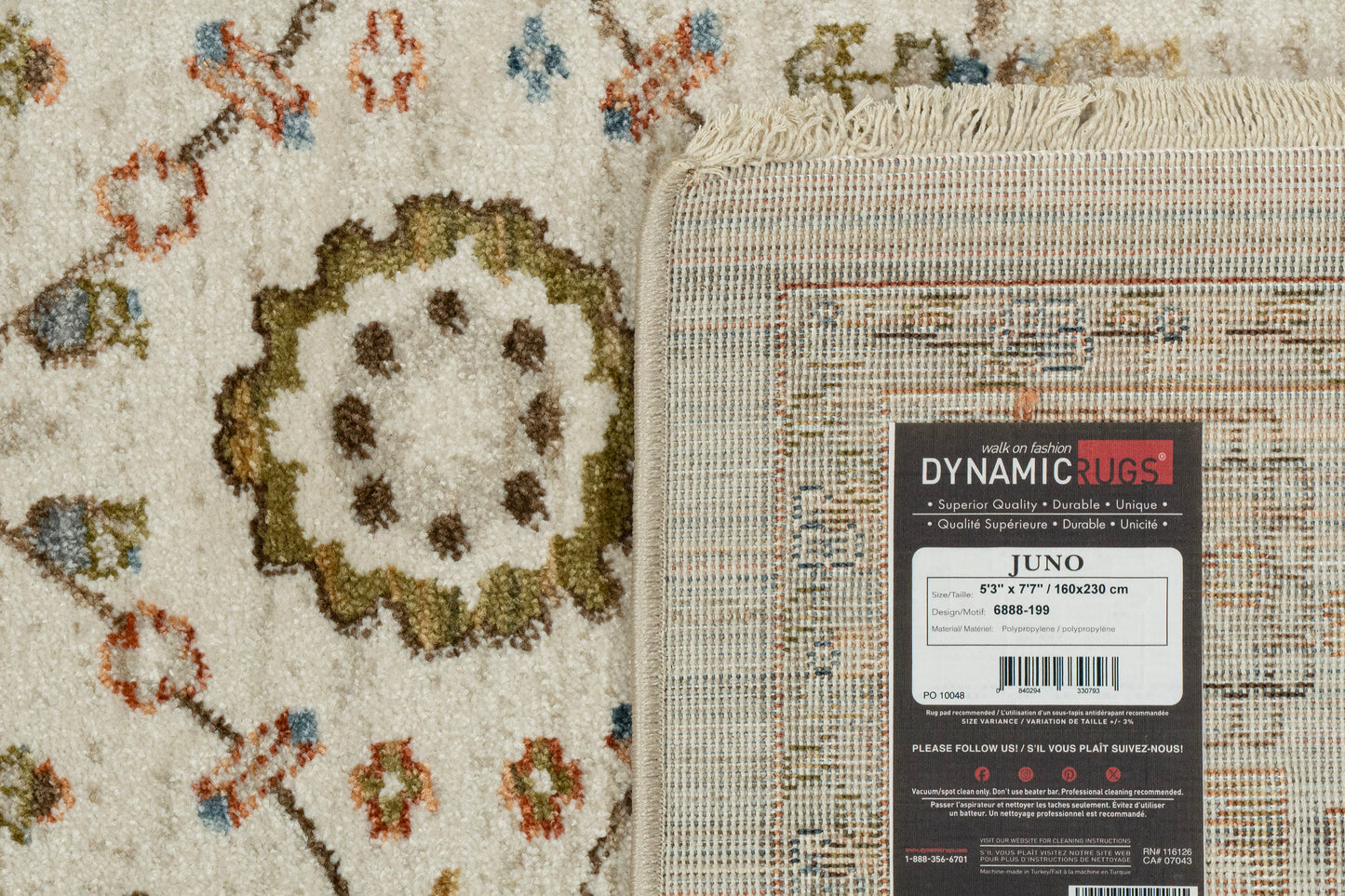 Juno Modern Ivory/Multi Abstract Medium Pile Rug