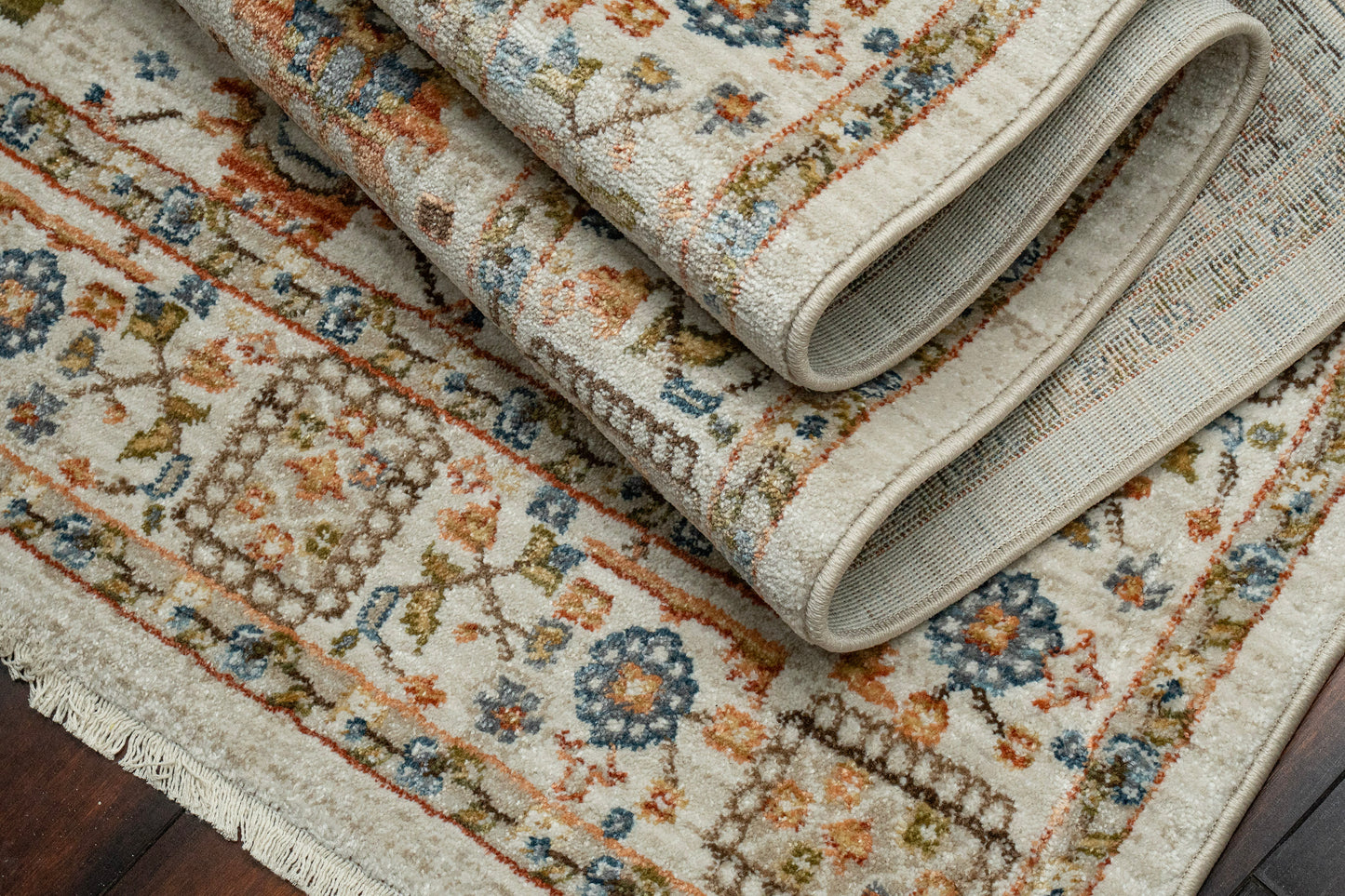 Juno Modern Ivory/Multi Abstract Medium Pile Rug