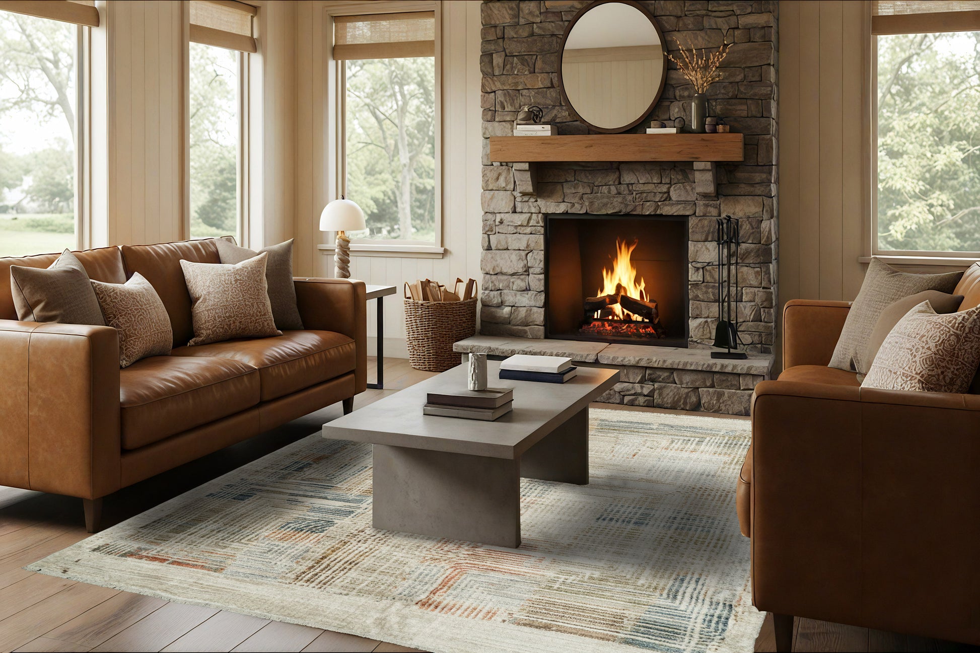 Juno Traditional Beige/Multi Oriental Medium Pile Rug