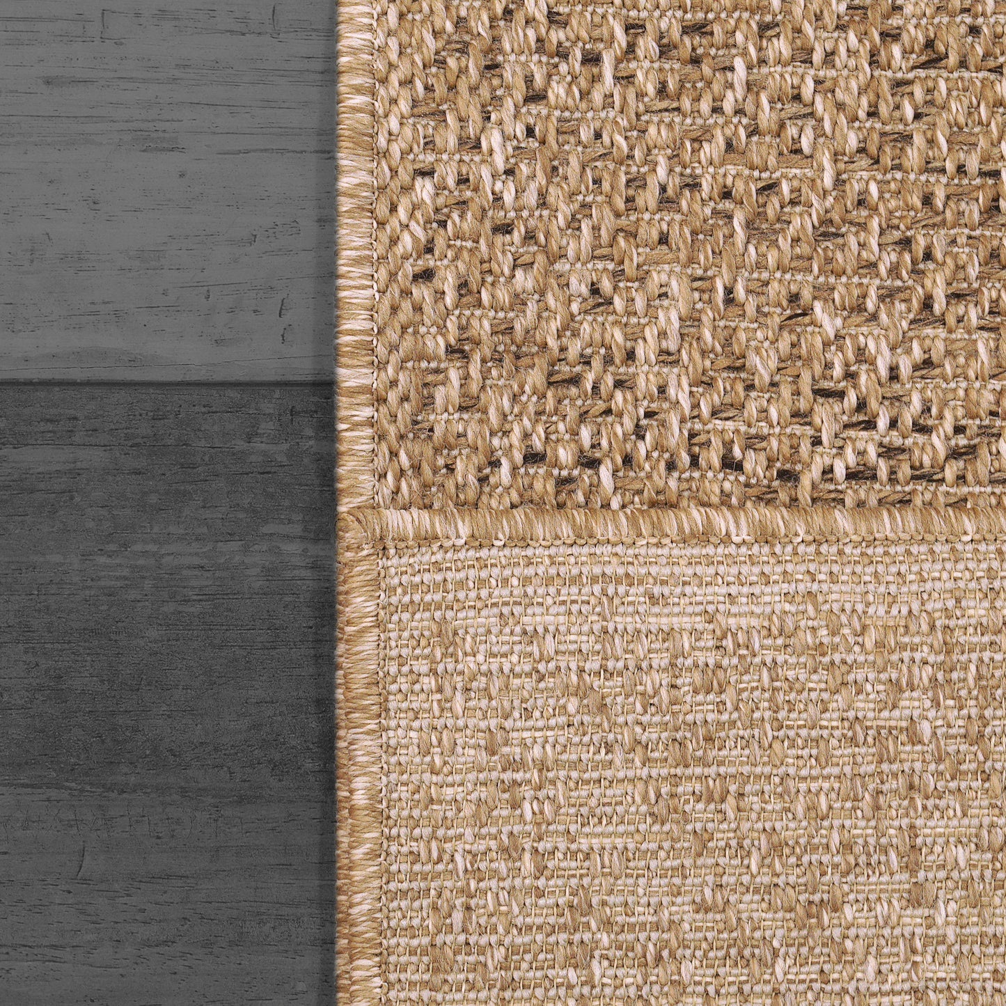 Kenai Modern Natural Solid No Pile Rug