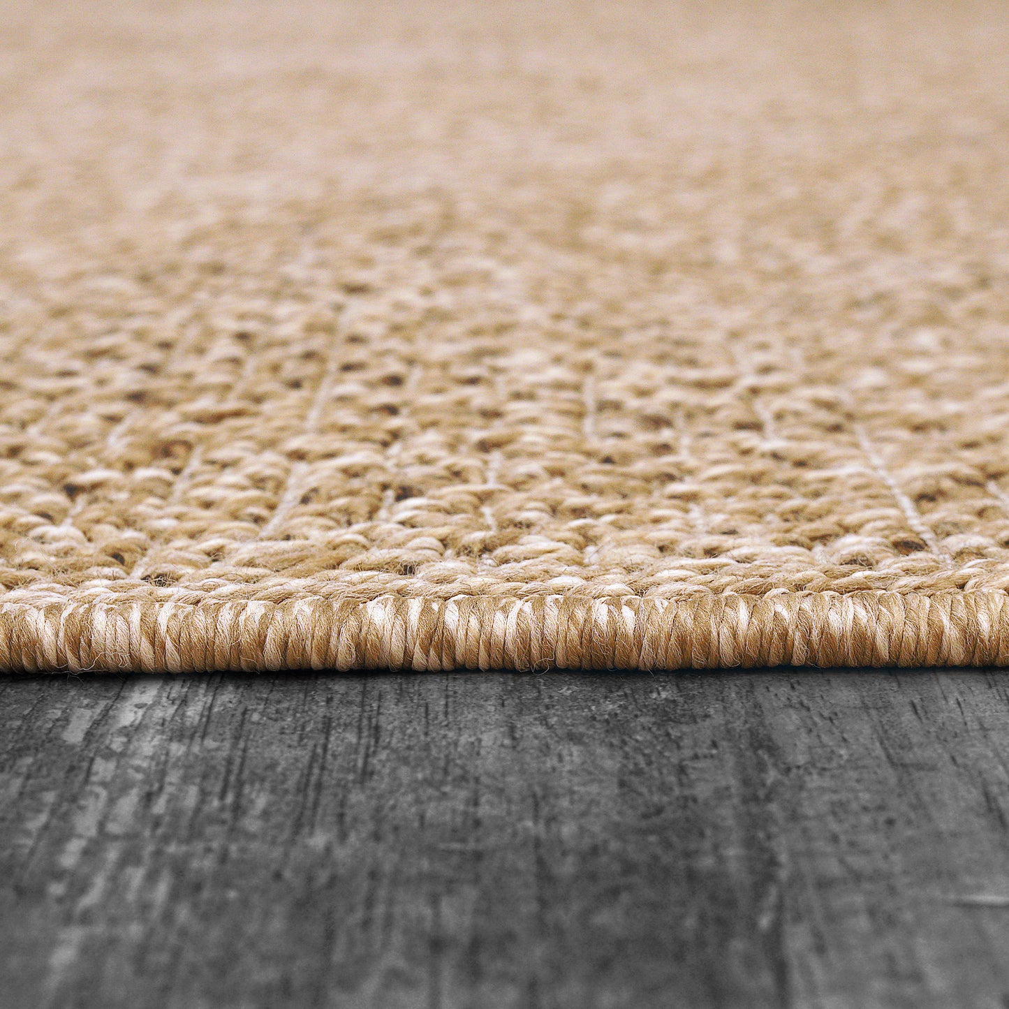 Kenai Modern Natural Solid No Pile Rug