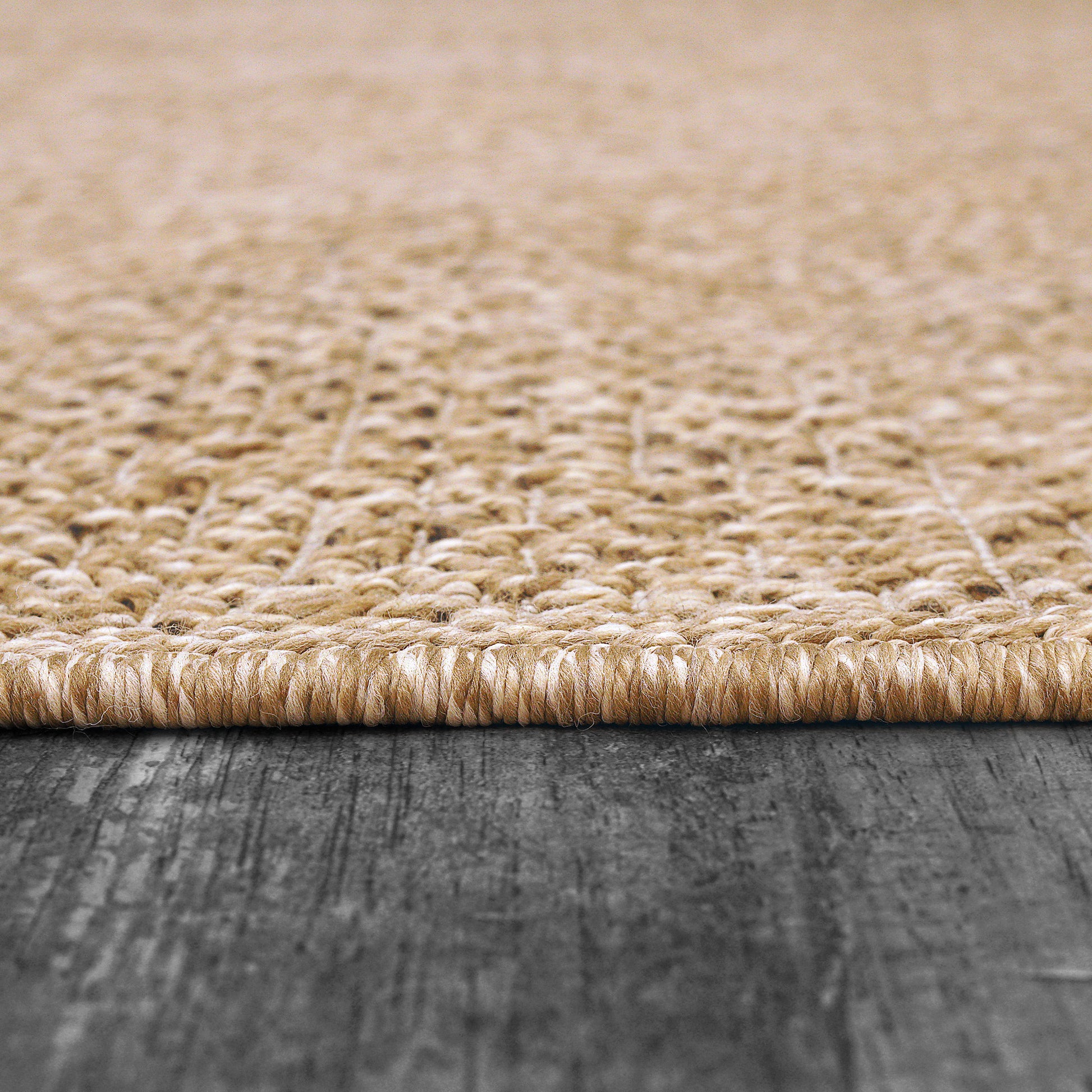 Kenai Modern Natural Solid No Pile Rug