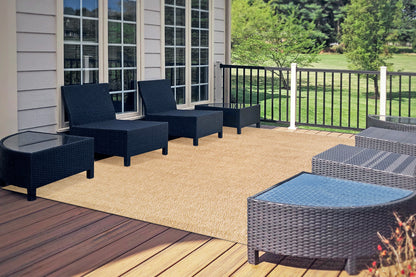 Kenai Modern Natural Solid No Pile Rug